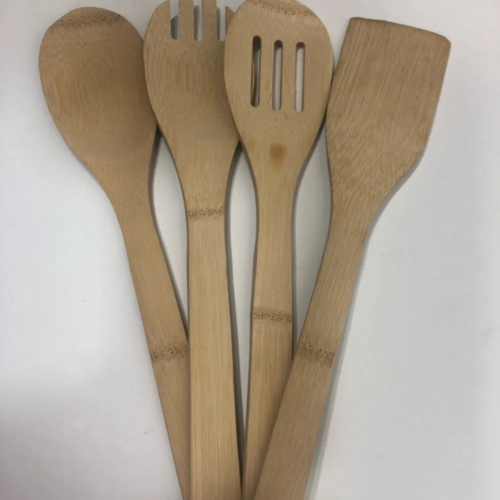 Four piece Bamboo Utensils